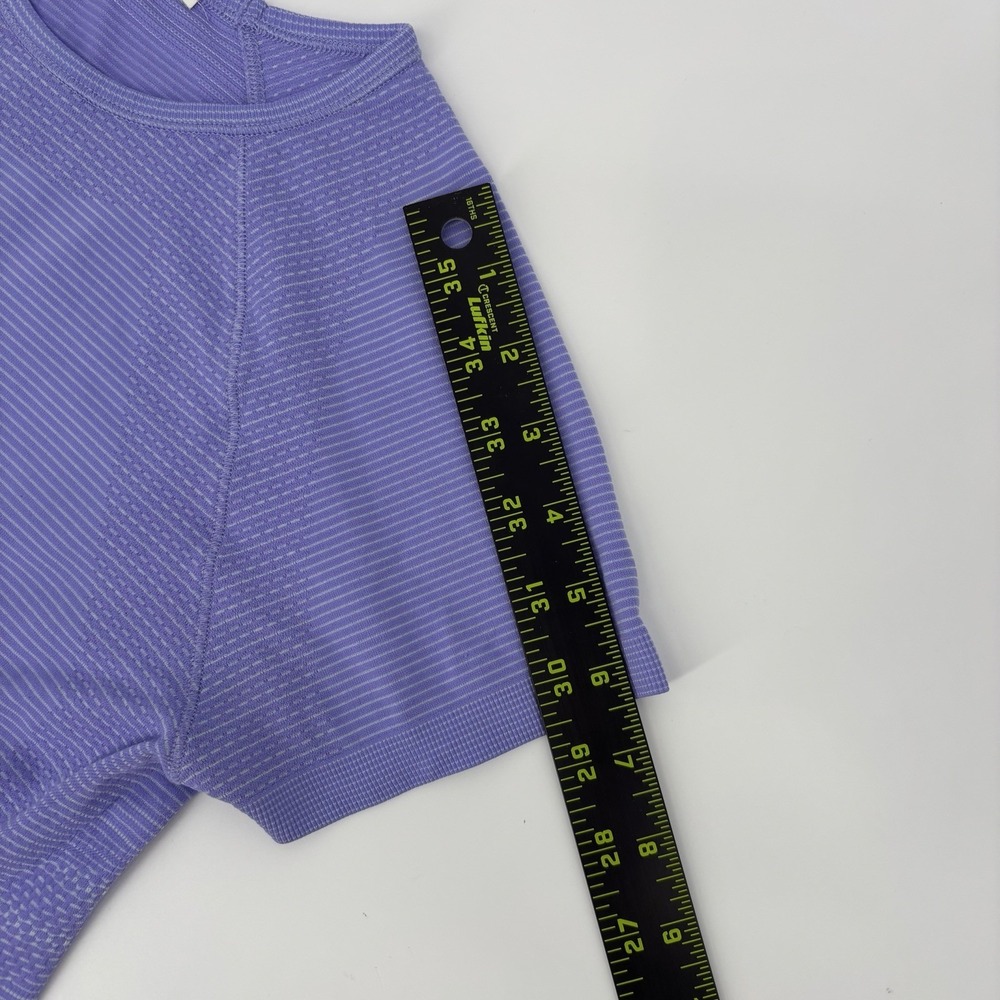 Athleta Purple Short Sleeve T Shirt Women's Small Cropped *See Measurements* - Picture 6 of 6